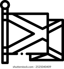 flag icon. Thin Linear Style Design Isolated On White Background