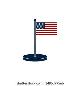 flag icon trendy flat design