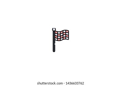 Flag icon in trendy flat style isolated on white background. Flag symbol. Vector illustration