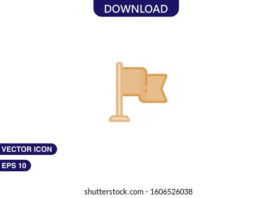 Flag icon in trendy flat style isolated on white background vector illustration