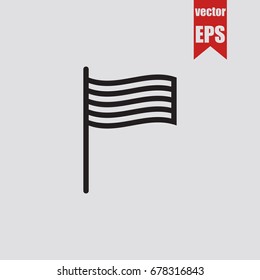 Flag icon in trendy isolated on grey background.Vector illustration.