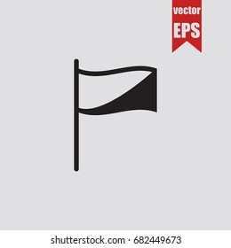 Flag icon in trendy isolated on grey background.Vector illustration.
