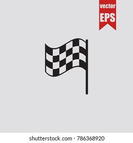 Flag icon in trendy isolated on grey background.Vector illustration.