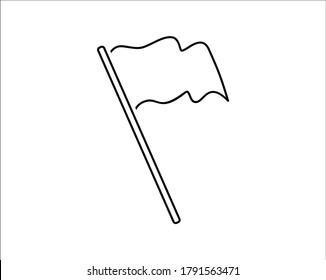 Flag icon in trendy style. line icon vector isolated.