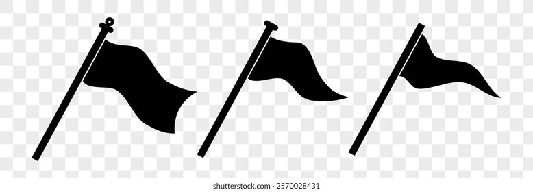 Flag icon. Triple flag icon sign vector.