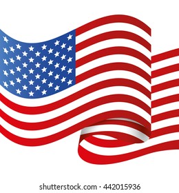 Flag icon. USA design. vector graphic