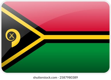 Flag Icon of Vanuatu Country,National Vector Flag Iconic Symbol and Colors of Vanuatu flag.