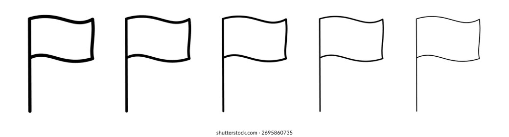 Flag icon Vector Art Illustration
