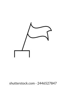 flag icon, vector best line icon.