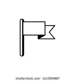 flag icon vector black illustration