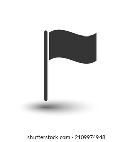 Flag icon - vector. Black flag icon. Flag logo design element, isolated.
