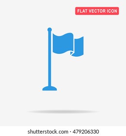 Flag icon. Vector concept illustration for design.