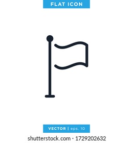 Flag icon vector design template. Editable stroke