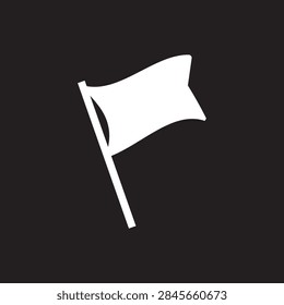 Flag icon vector design template on blackbackground