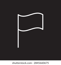 Flag icon vector design template on blackbackground