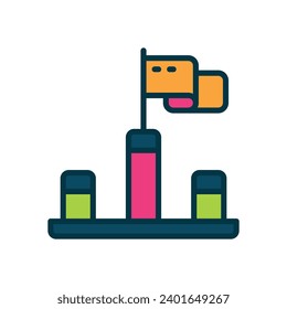 flag icon. vector filled color icon for your website, mobile, presentation, and logo design.