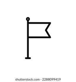 Flag icon vector. Flagpole sign