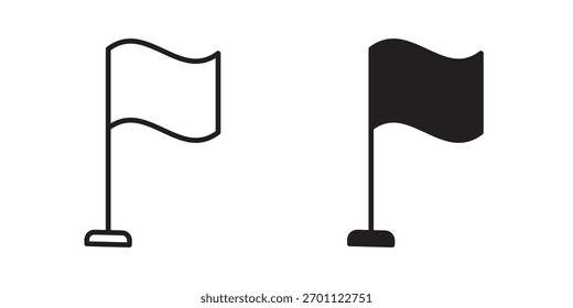 Flag icon vector glyph flat and trendy stroke line pack