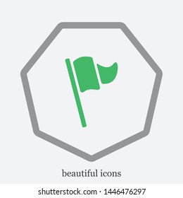 A flag icon vector. A flag vector graphic illustration. A sign of a flag.