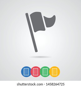 A flag icon vector. A flag vector graphic illustration. A sign of a flag.