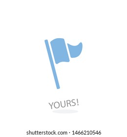 A flag icon vector. A flag vector graphic illustration. A sign of a flag.