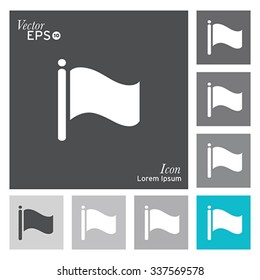 Flag icon. Vector, illustration.