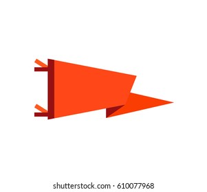 Flag Icon Vector Illustration. Adventure Pennant In Flat Style.