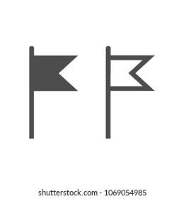 Flag icon. Vector illustration, flat design