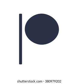 Flag  icon, vector illustration. Flat design style