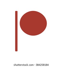 Flag  icon, vector illustration. Flat design style