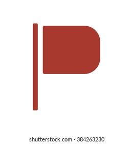 Flag  icon, vector illustration. Flat design style