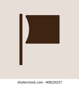 Flag  icon, vector illustration. Flat design style