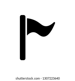 Flag Icon Vector Illustration in Glyph Style for Any Purpose