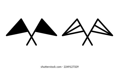 Flag icon vector illustration. Gps location pin map. Location marker symbol.