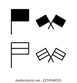 Flag icon vector illustration. Gps location pin map. Location marker symbol.