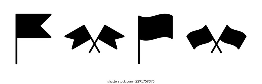 Flaggensymbol, Vektorgrafik. GPS-Pin-Karte. Ortsmarkensymbol.