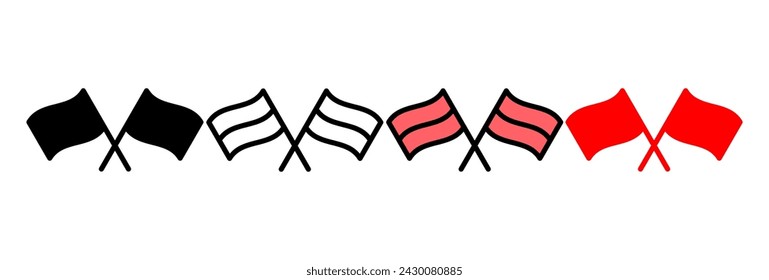 Flag-Symbol Vektor-Illustration. GPS-Standortkarte. Ortsmarkensymbol.