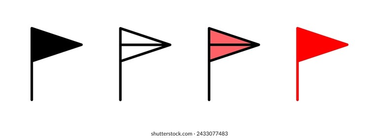 Flag icon vector illustration. Gps location pin map. Location marker symbol.