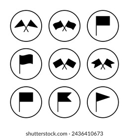 Flag-Symbol Vektor-Illustration. GPS-Standortkarte. Ortsmarkensymbol.