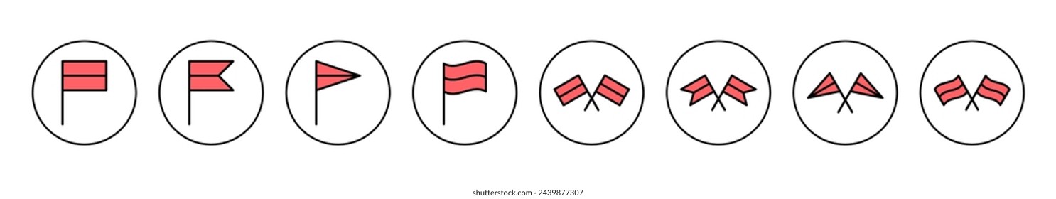 Flag icon vector illustration. Gps location pin map. Location marker symbol.