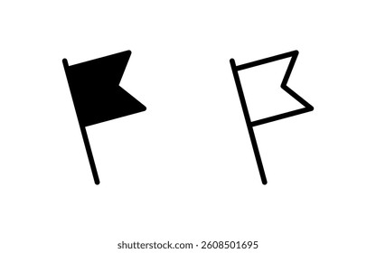 Flag icon vector illustration. Gps location pin map. Location marker symbol.