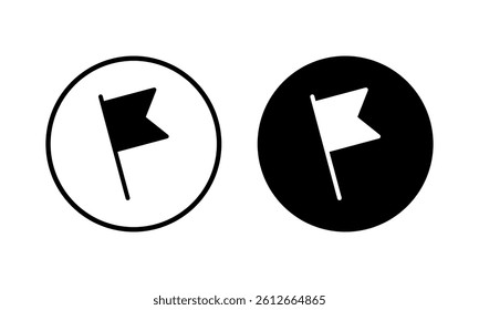Flag icon vector illustration. Gps location pin map. Location marker symbol.