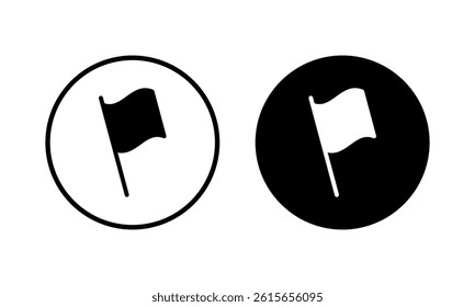 Flag icon vector illustration. Gps location pin map. Location marker symbol.