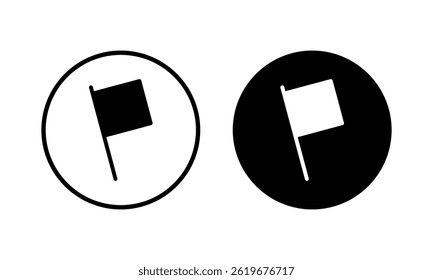 Flag icon vector illustration. Gps location pin map. Location marker symbol.