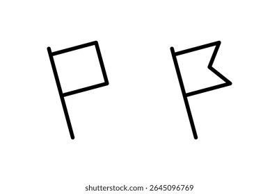Flag icon vector illustration. Gps location pin map. Location marker symbol.