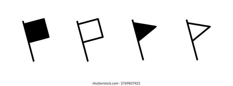 Flag icon vector illustration. Gps location pin map. Location marker symbol.