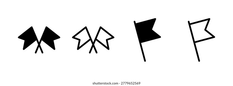 Flag icon vector illustration. Gps location pin map. Location marker symbol.