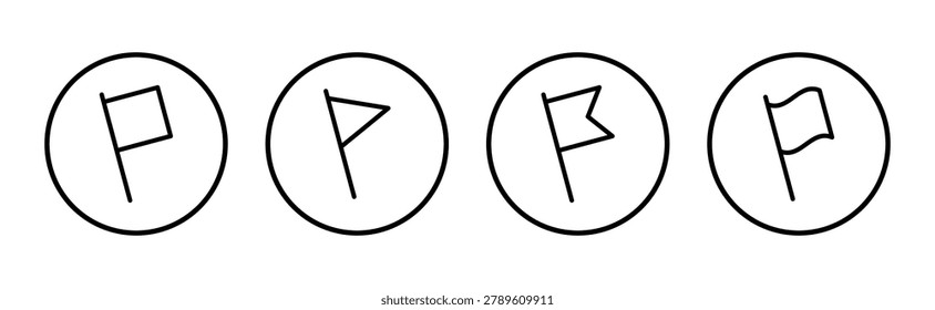 Flag icon vector illustration. Gps location pin map. Location marker symbol.
