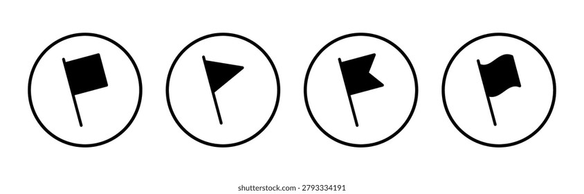 Flag icon vector illustration. Gps location pin map. Location marker symbol.