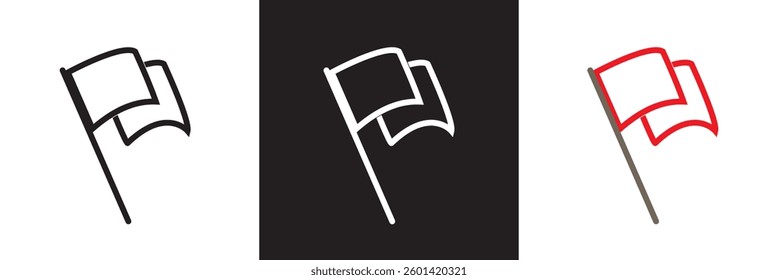 Flag  icon. Vector illustration. isolated on white and black background. EPS 10